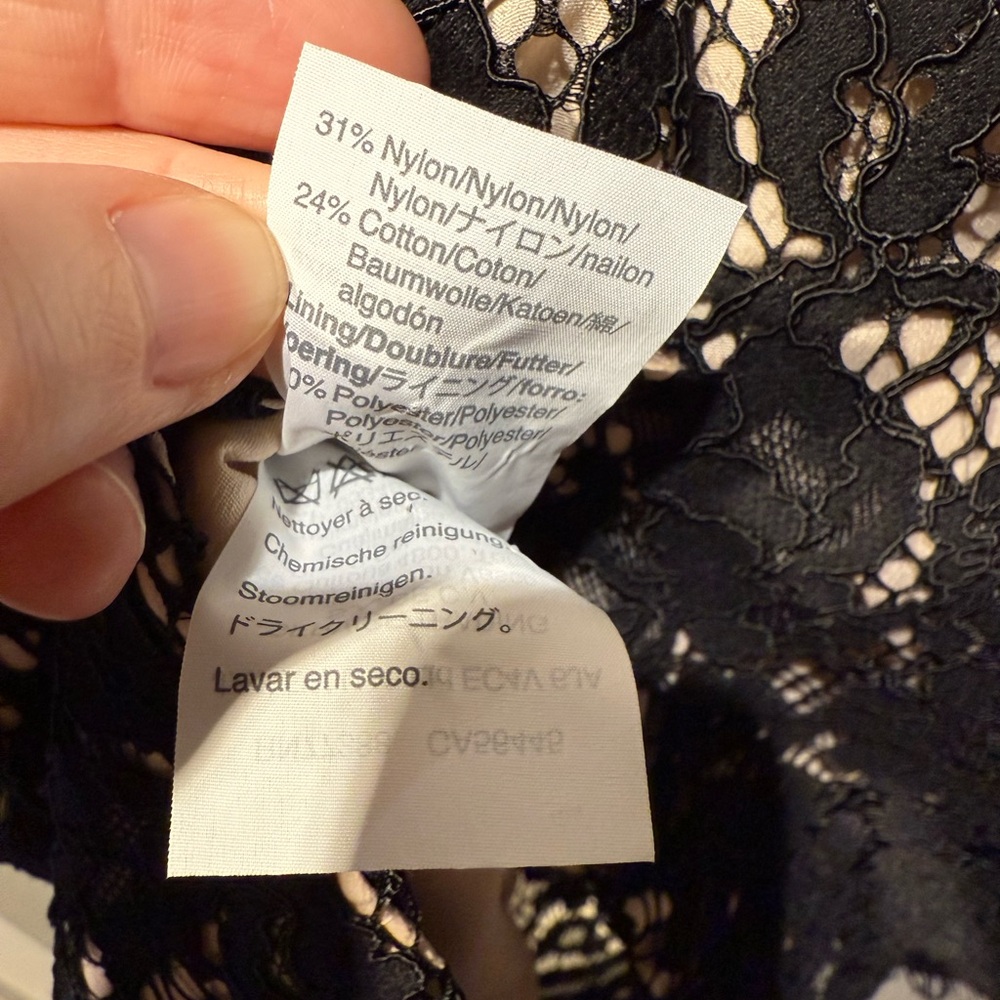 J. Crew Black Lace/nude lining Midi Dress size 2- EUC - Picture 10 of 10